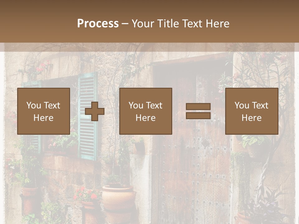 Sandstone Home Flower PowerPoint Template