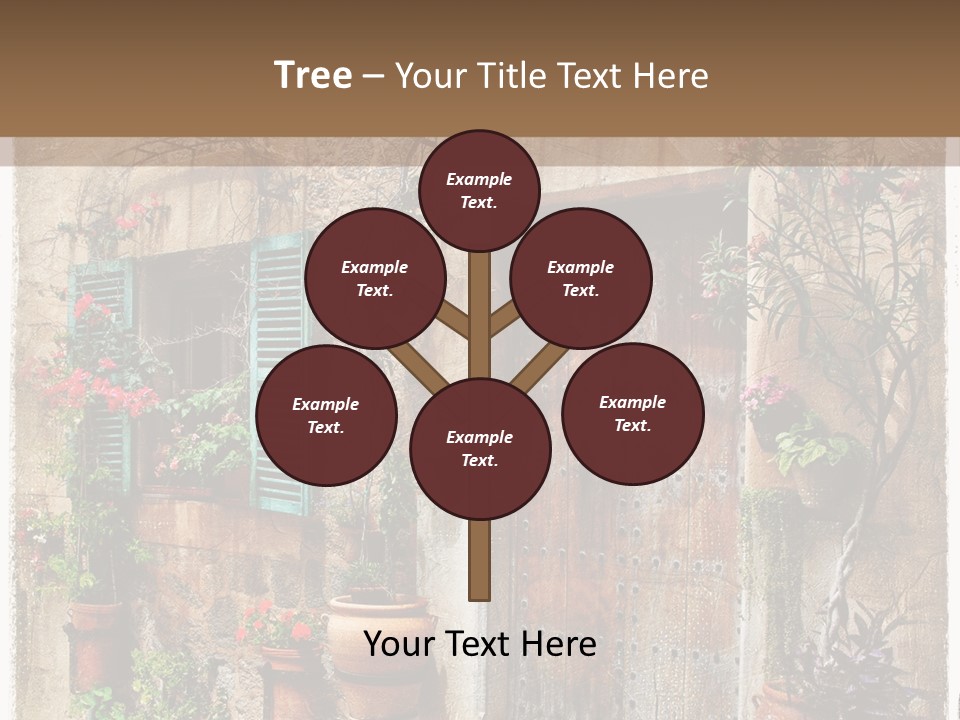 Sandstone Home Flower PowerPoint Template