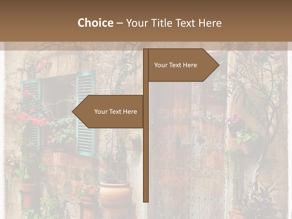 Sandstone Home Flower PowerPoint Template