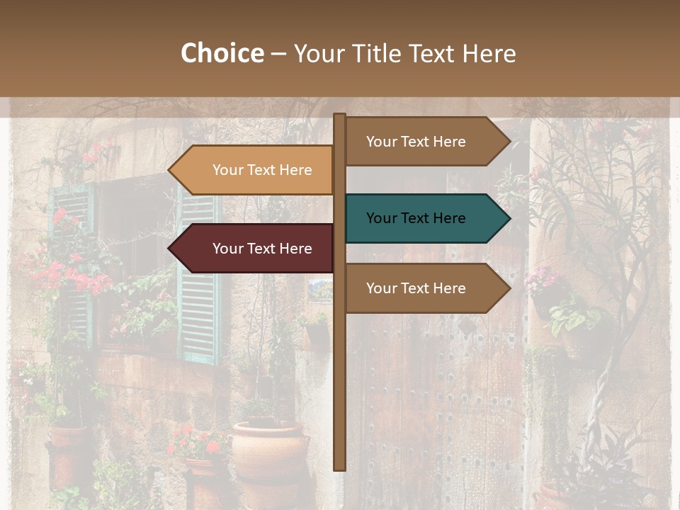 Sandstone Home Flower PowerPoint Template