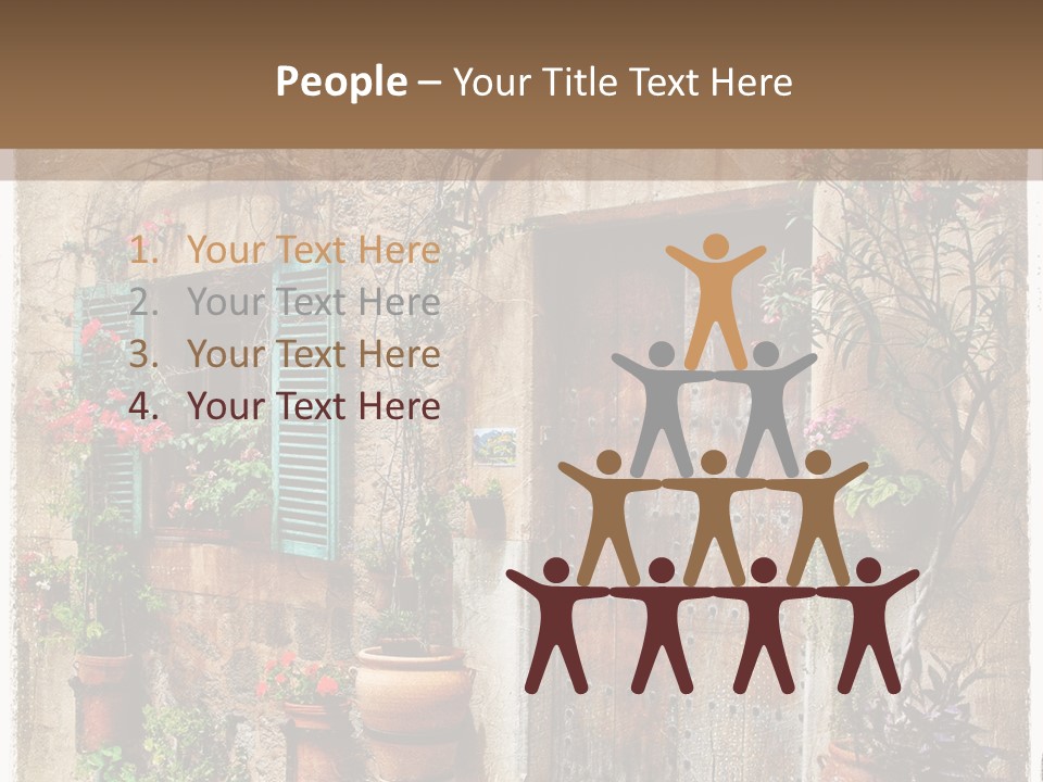 Sandstone Home Flower PowerPoint Template