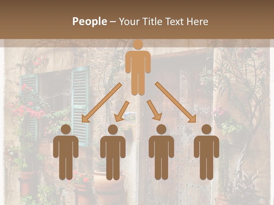 Sandstone Home Flower PowerPoint Template