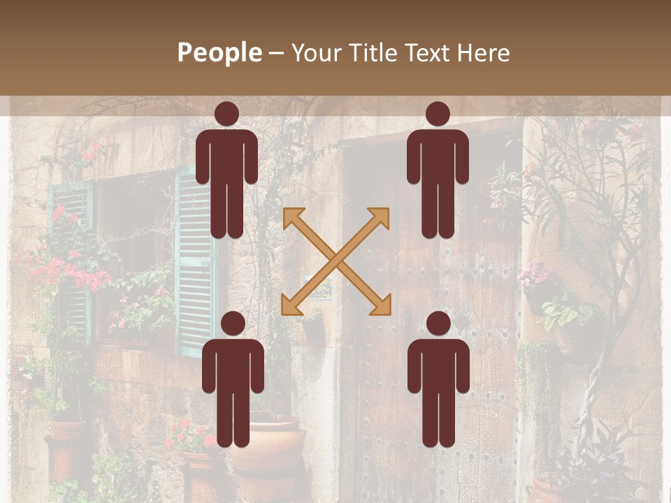 Sandstone Home Flower PowerPoint Template