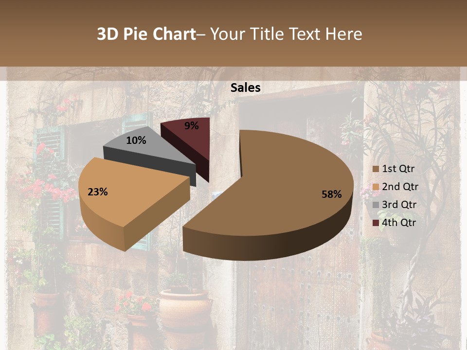 Sandstone Home Flower PowerPoint Template