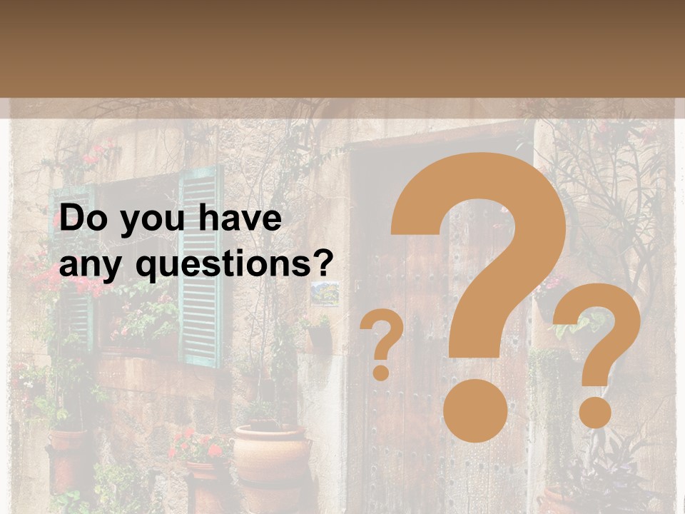 Sandstone Home Flower PowerPoint Template