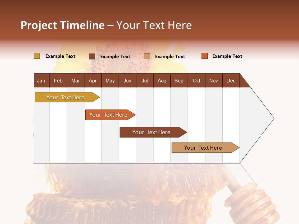 White Sunflower Stick PowerPoint Template