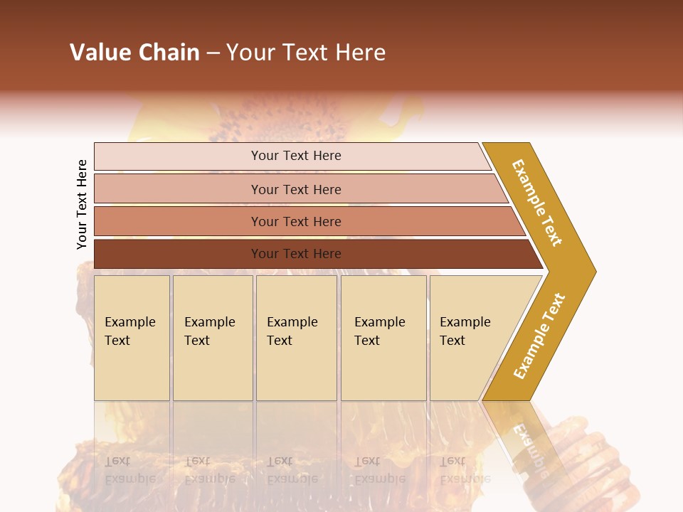 White Sunflower Stick PowerPoint Template