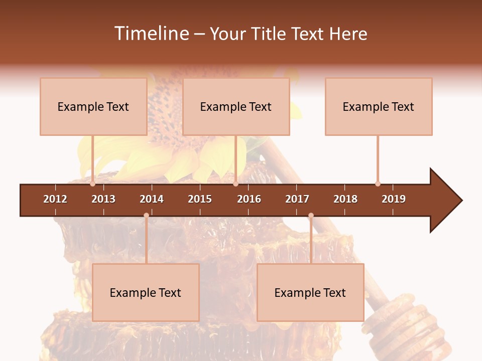 White Sunflower Stick PowerPoint Template