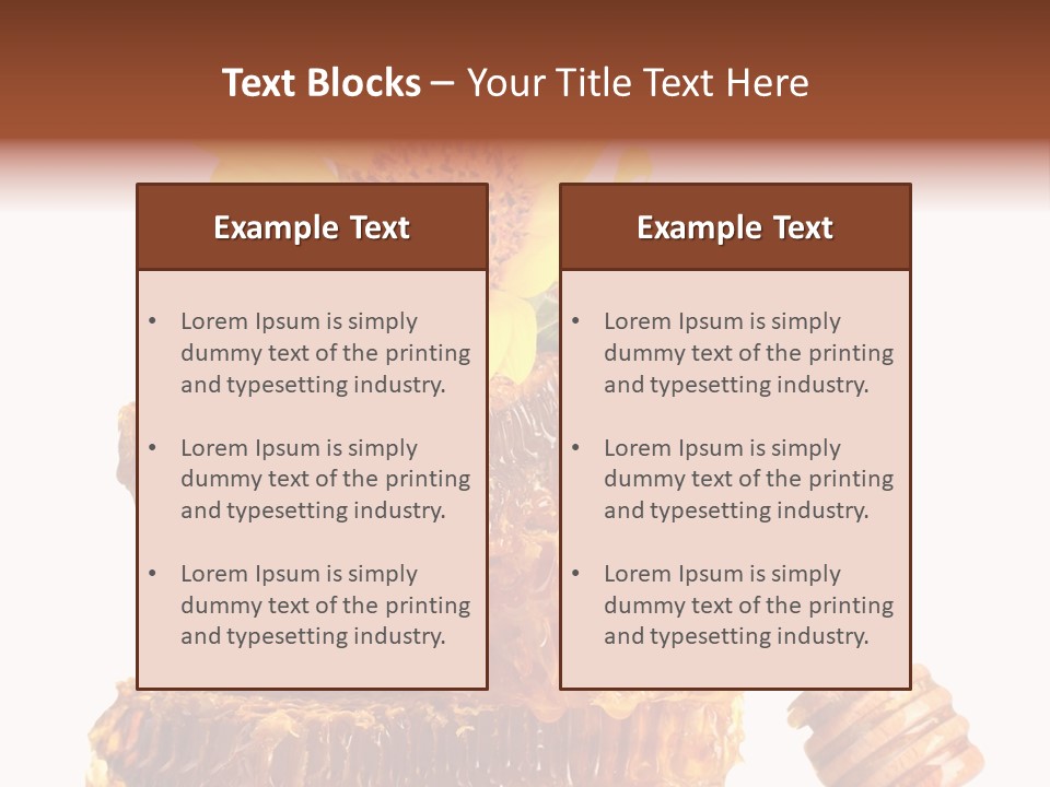 White Sunflower Stick PowerPoint Template