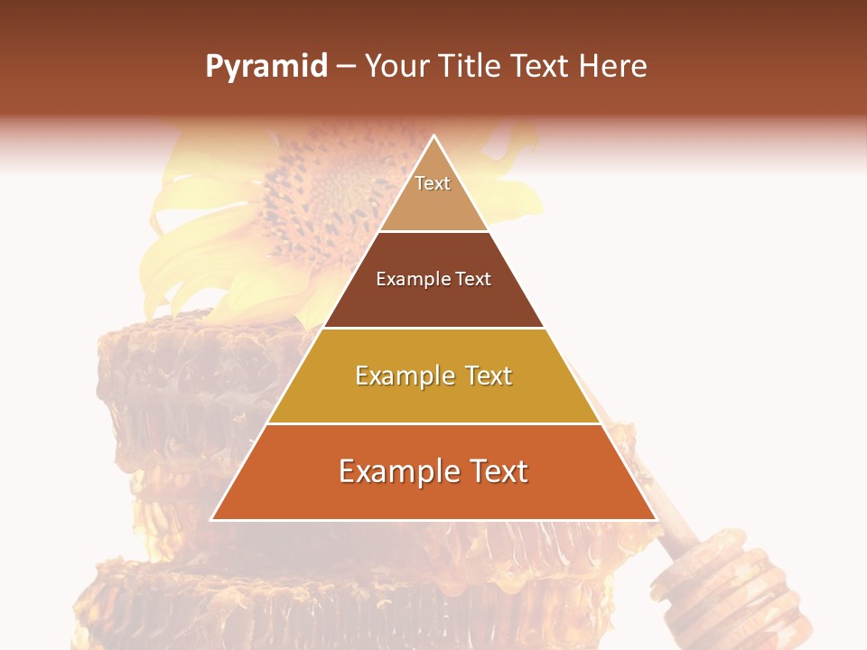 White Sunflower Stick PowerPoint Template