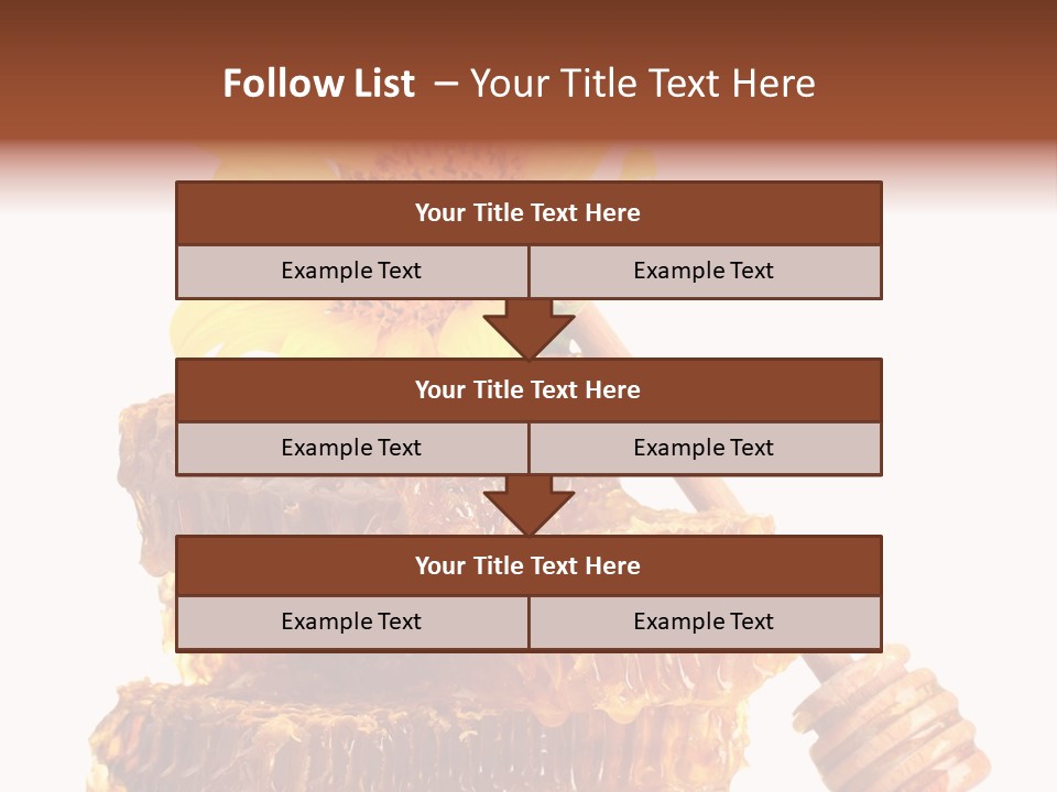 White Sunflower Stick PowerPoint Template