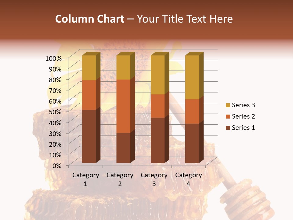 White Sunflower Stick PowerPoint Template