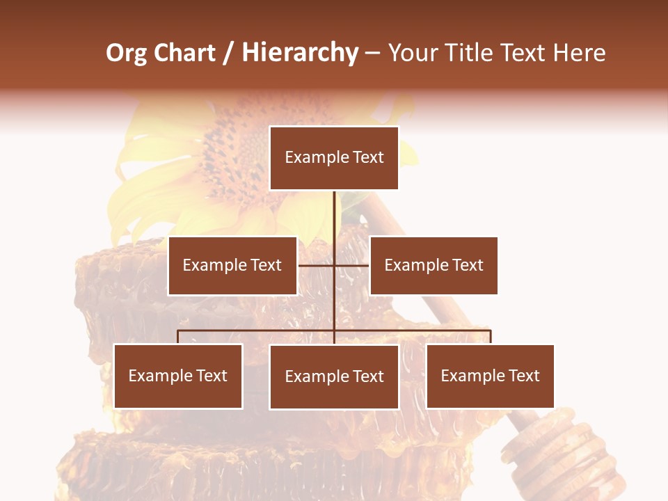 White Sunflower Stick PowerPoint Template