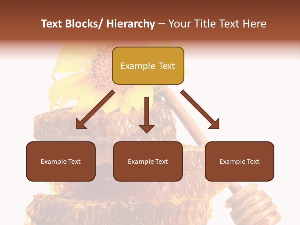 White Sunflower Stick PowerPoint Template