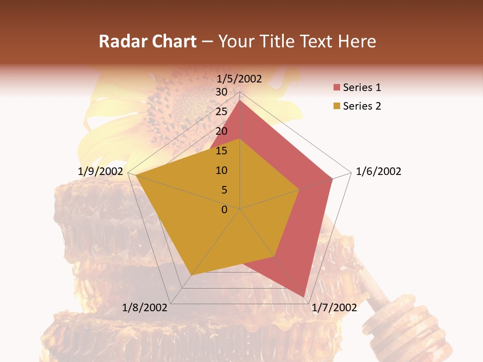 White Sunflower Stick PowerPoint Template