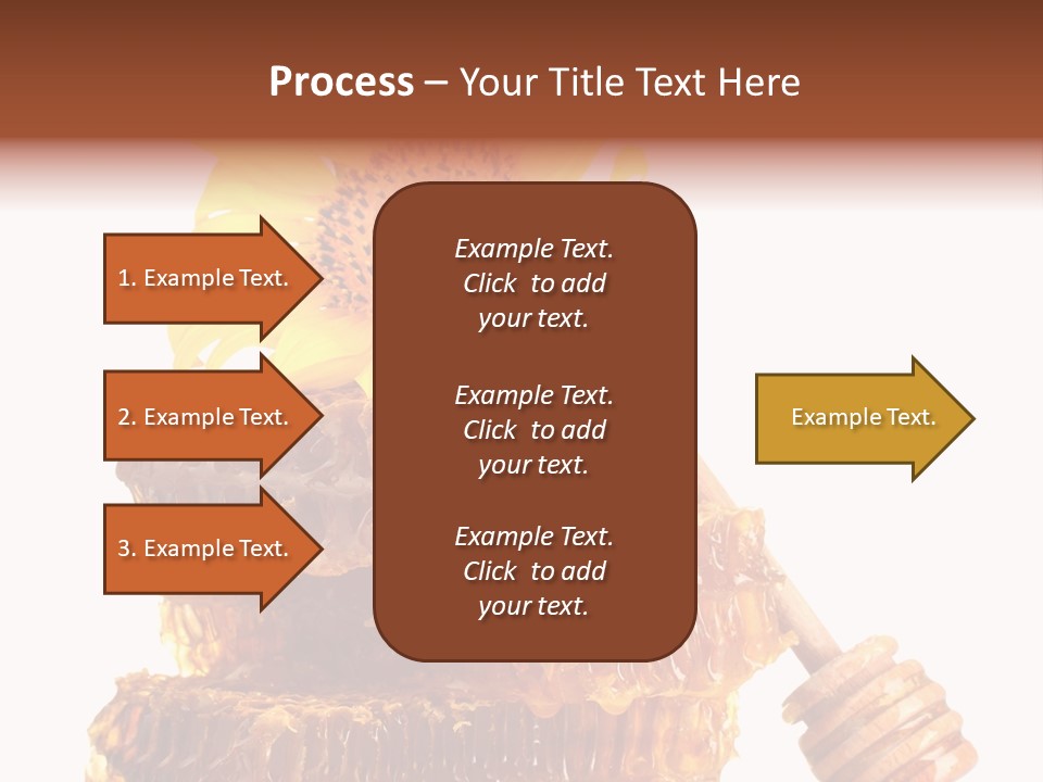 White Sunflower Stick PowerPoint Template