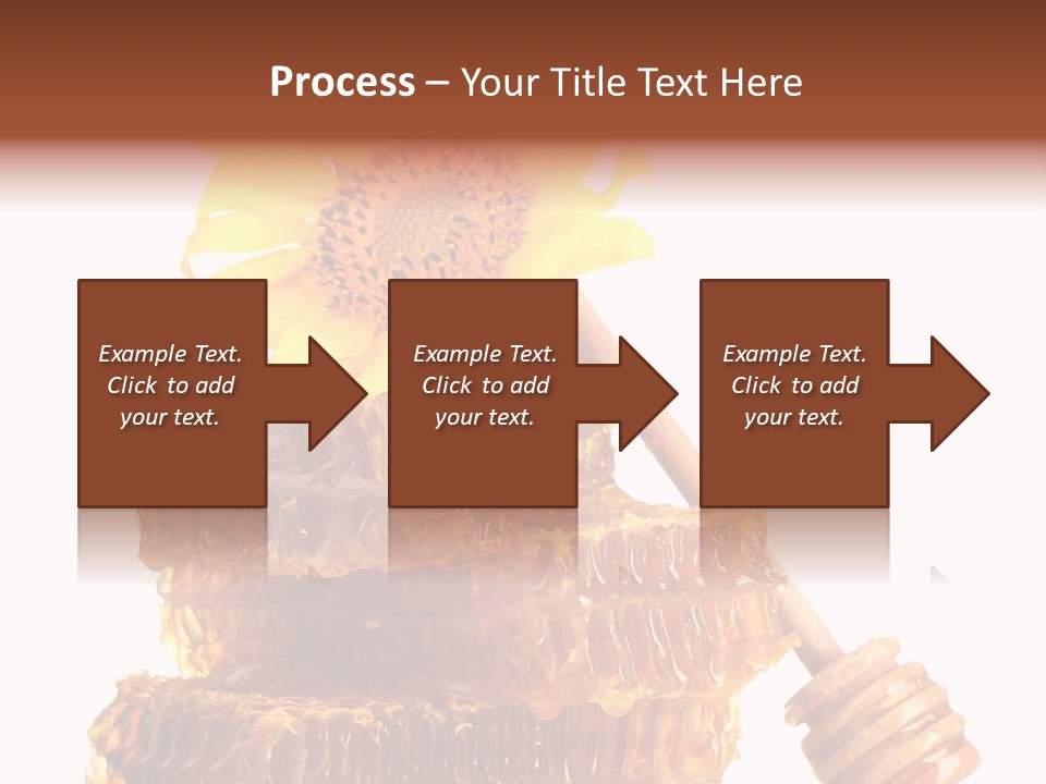 White Sunflower Stick PowerPoint Template