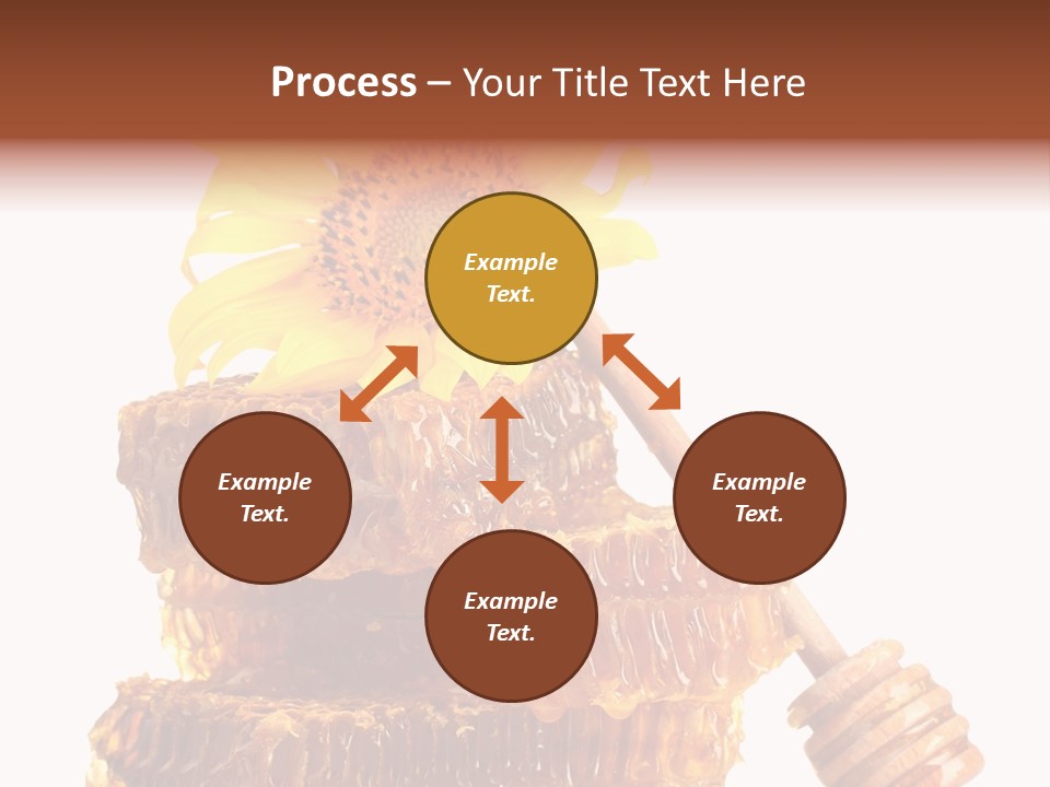 White Sunflower Stick PowerPoint Template