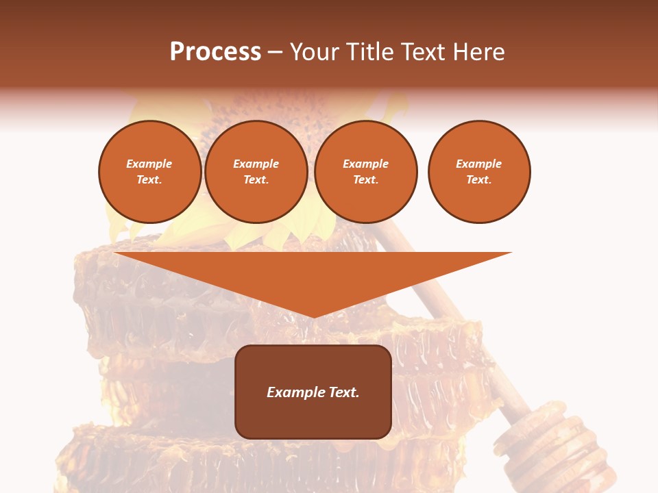 White Sunflower Stick PowerPoint Template
