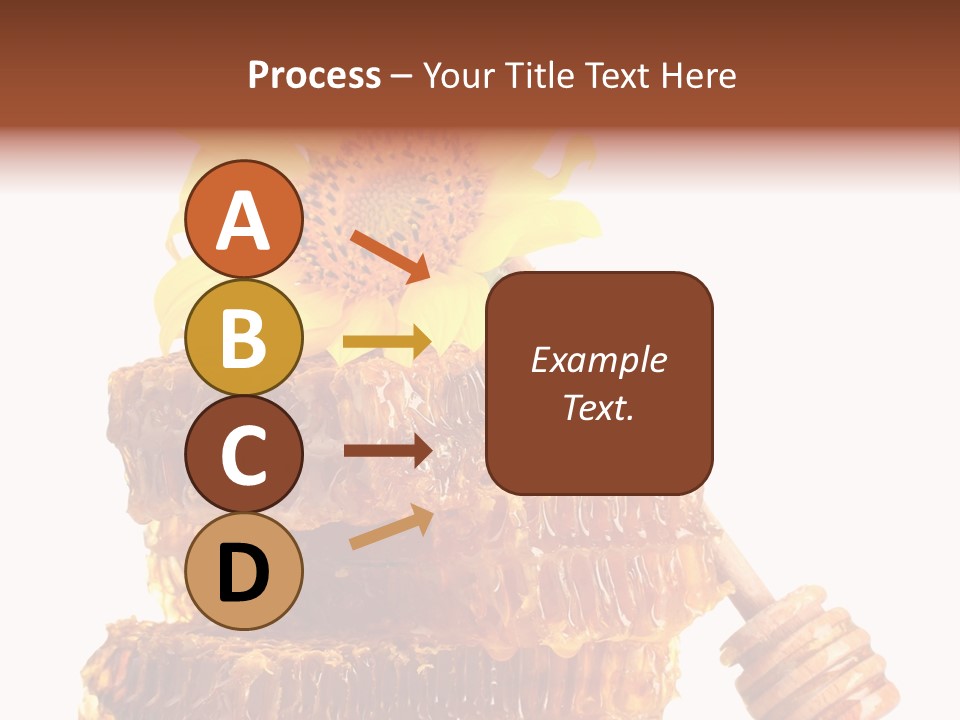 White Sunflower Stick PowerPoint Template