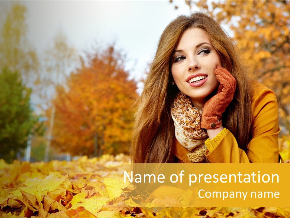 Golden Cute Attractive PowerPoint Template