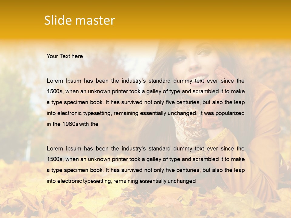 Golden Cute Attractive PowerPoint Template