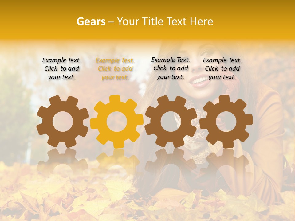 Golden Cute Attractive PowerPoint Template