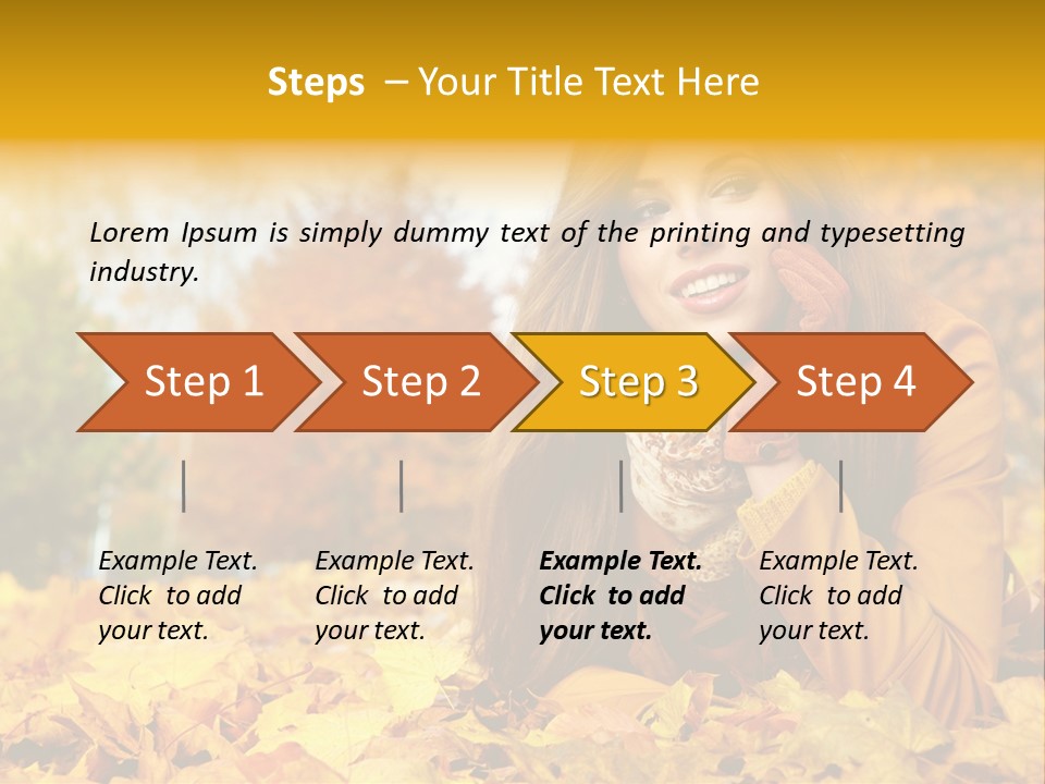 Golden Cute Attractive PowerPoint Template