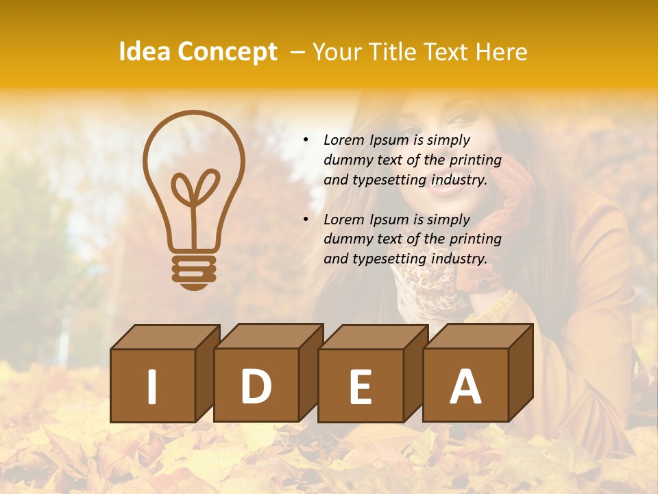 Golden Cute Attractive PowerPoint Template