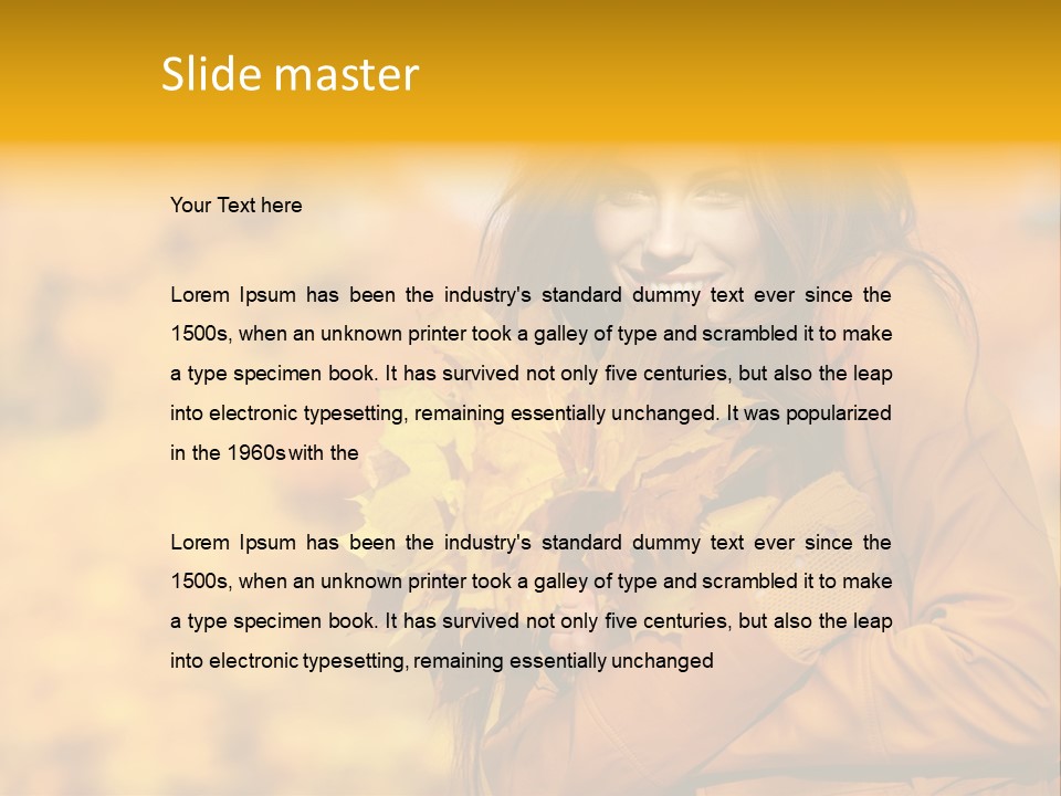 Makeup Expression Fashion PowerPoint Template