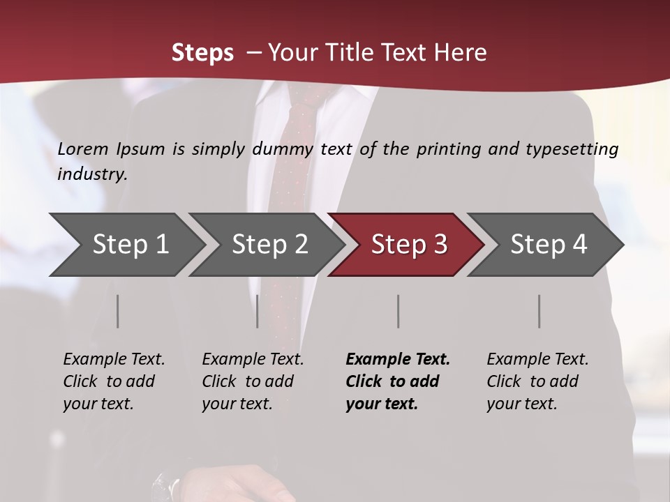 Businessman Blur Copy PowerPoint Template