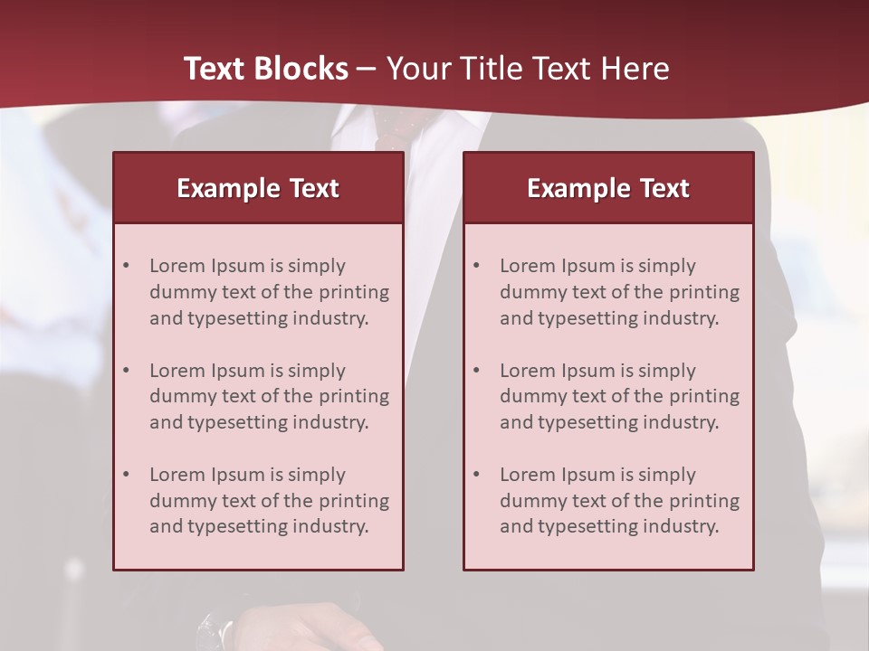 Businessman Blur Copy PowerPoint Template