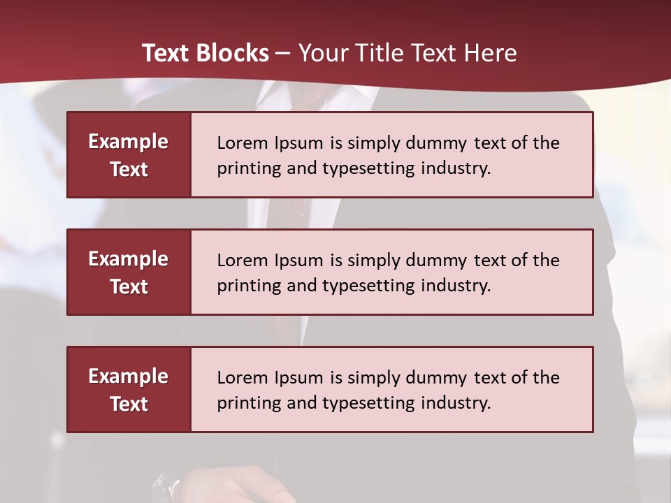 Businessman Blur Copy PowerPoint Template