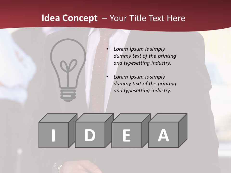 Businessman Blur Copy PowerPoint Template