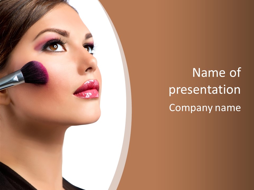 Natural Brunette Apply PowerPoint Template