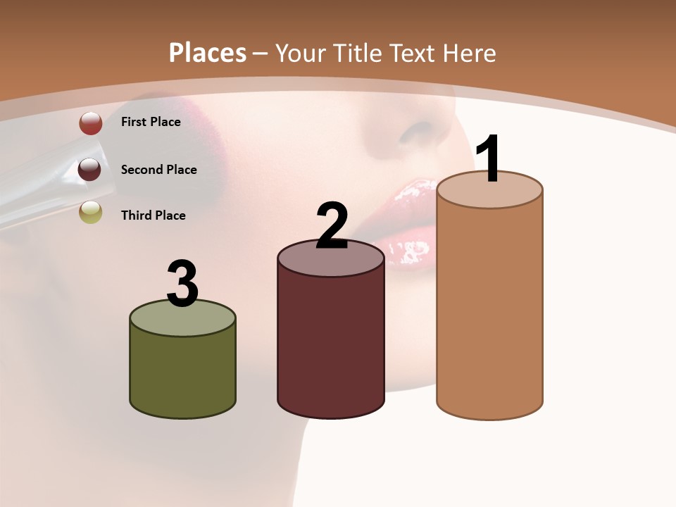 Natural Brunette Apply PowerPoint Template