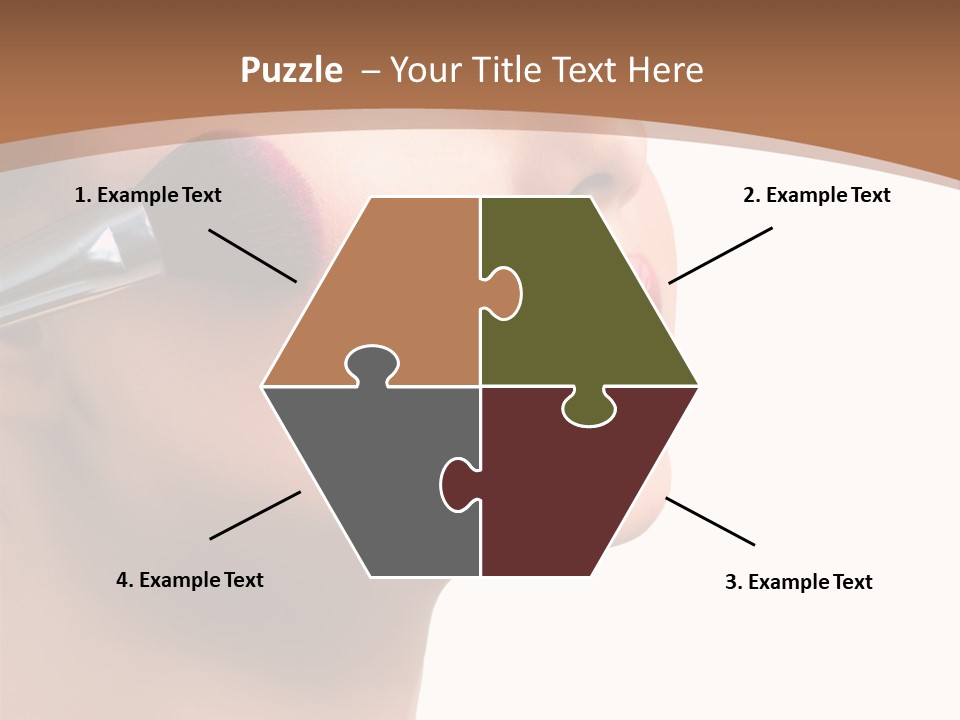 Natural Brunette Apply PowerPoint Template