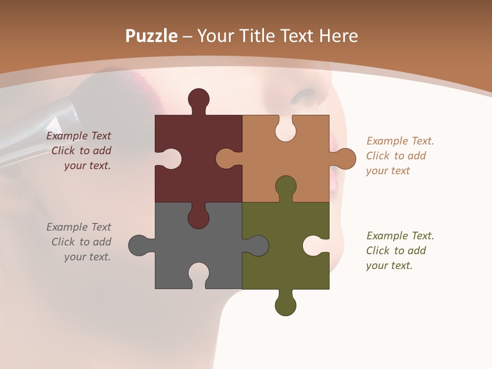 Natural Brunette Apply PowerPoint Template