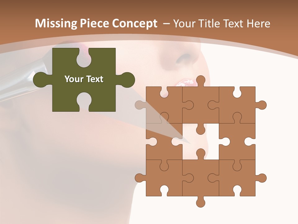 Natural Brunette Apply PowerPoint Template