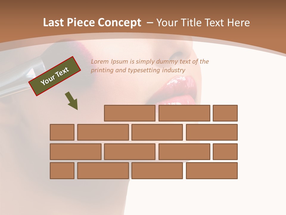 Natural Brunette Apply PowerPoint Template