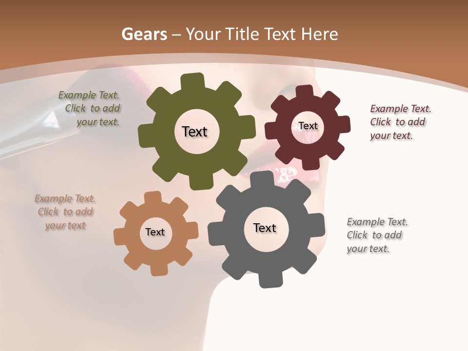 Natural Brunette Apply PowerPoint Template