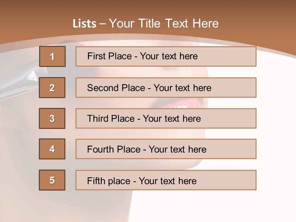 Natural Brunette Apply PowerPoint Template