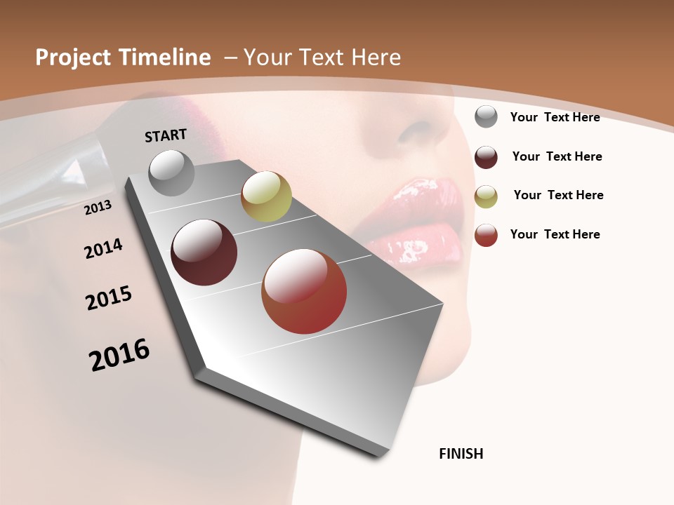 Natural Brunette Apply PowerPoint Template