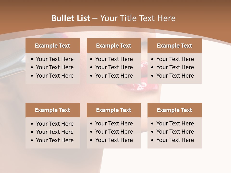 Natural Brunette Apply PowerPoint Template