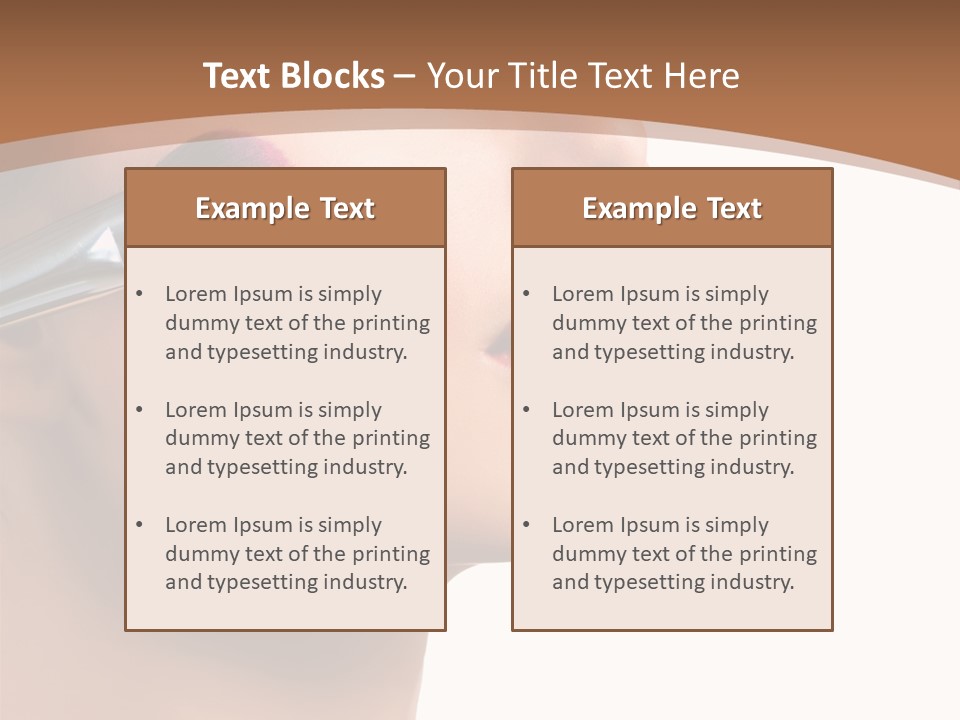 Natural Brunette Apply PowerPoint Template
