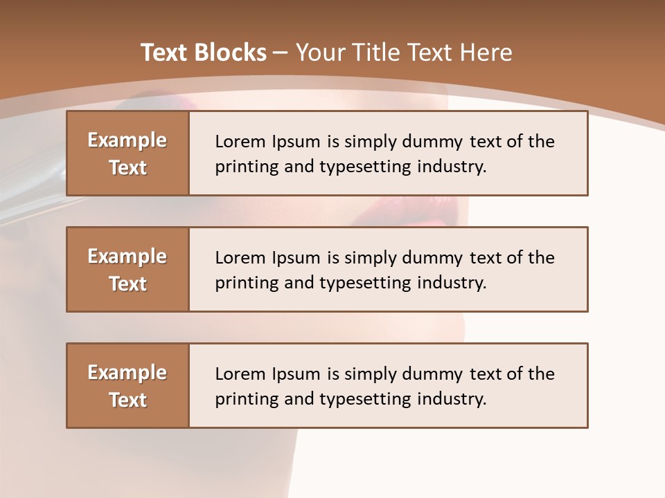 Natural Brunette Apply PowerPoint Template