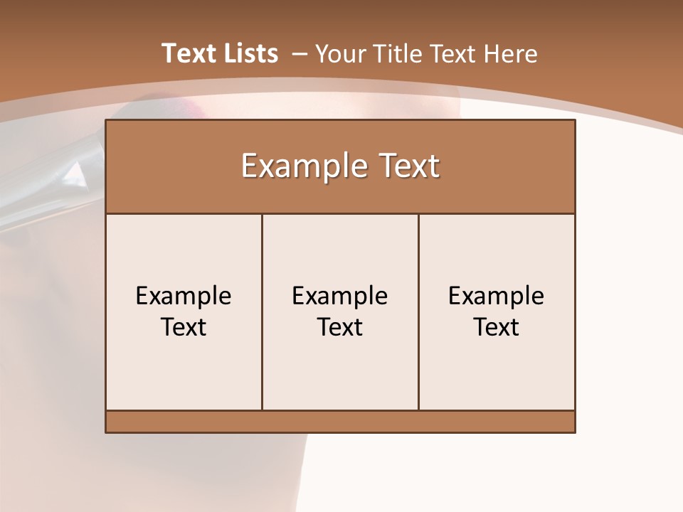 Natural Brunette Apply PowerPoint Template