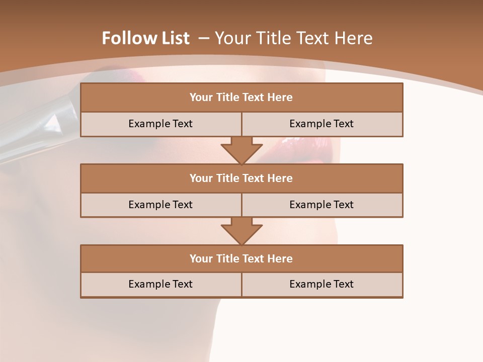 Natural Brunette Apply PowerPoint Template