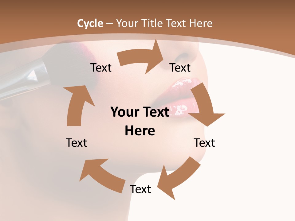 Natural Brunette Apply PowerPoint Template