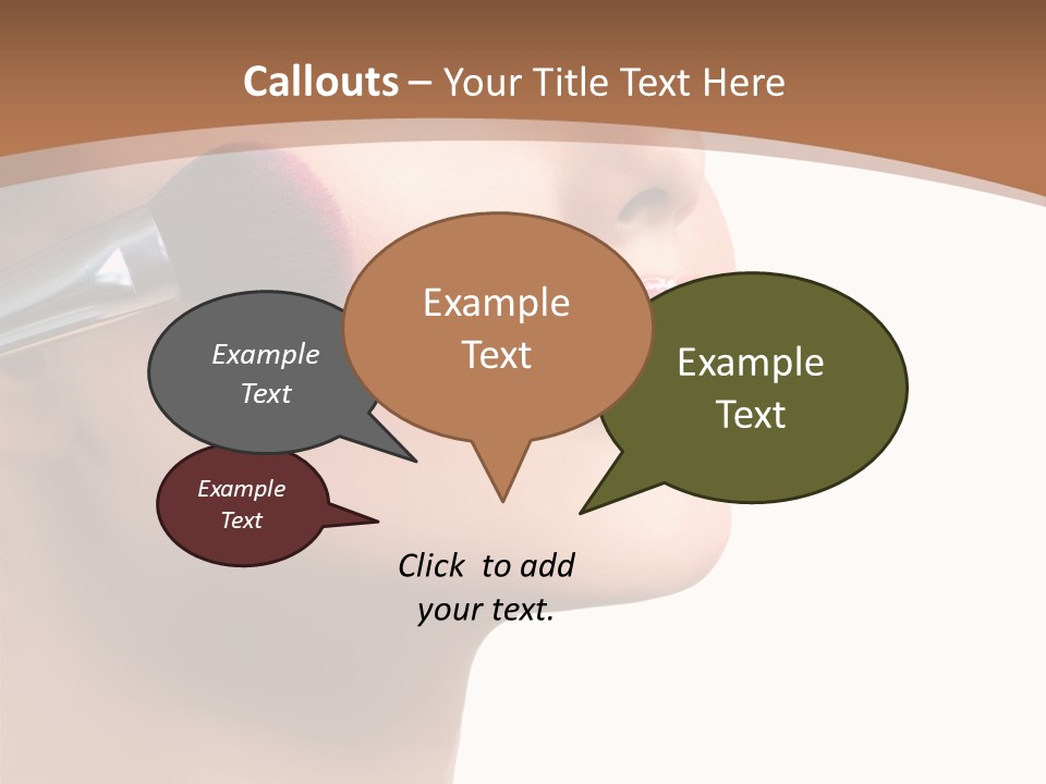 Natural Brunette Apply PowerPoint Template